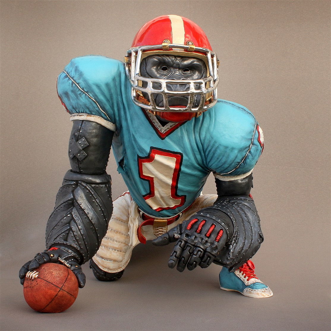 'American football player'
Unique stoneware, Alan Waring 2016