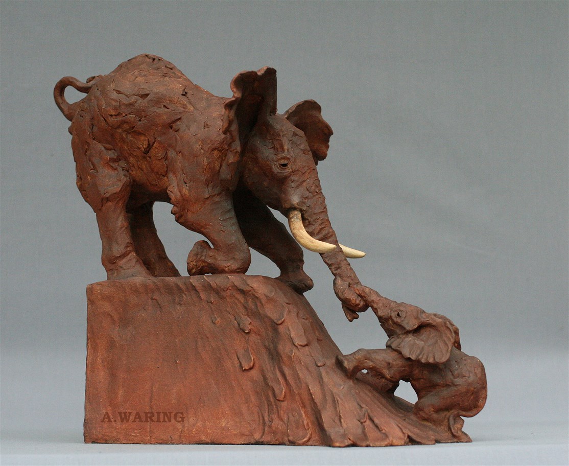 'Elephant mother'
Unique stoneware, Alan Waring 2008