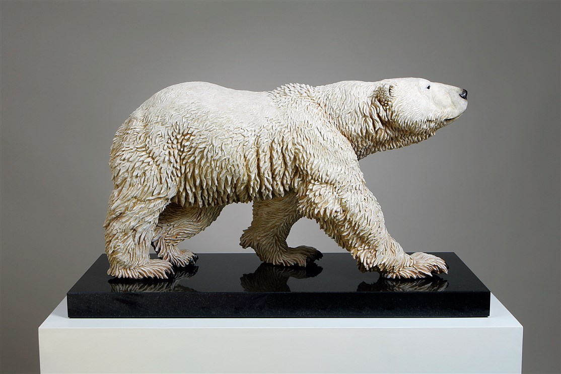 'Polar Bear'
Unique stoneware on polished swedish granite, Alan Waring 2007